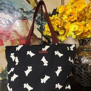 RADLEY LONDON Black and White Dog Print Tote